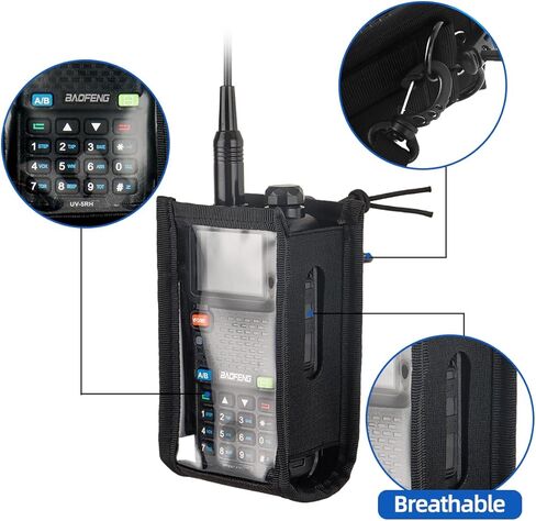 Radio Holster Molle Pouches Walkie Talkie Holder Compatible with Baofeng UV-5R AR-5RM UV-21R K5 Plus BF-F8HP PRO,Molle Radio Holder Pouch Case Adjustable Shoulder Strap in Kuwait
