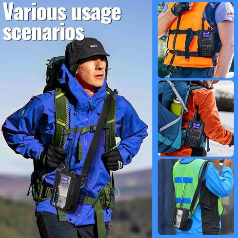Radio Holster Molle Pouches Walkie Talkie Holder Compatible with Baofeng UV-5R AR-5RM UV-21R K5 Plus BF-F8HP PRO,Molle Radio Holder Pouch Case Adjustable Shoulder Strap in Kuwait