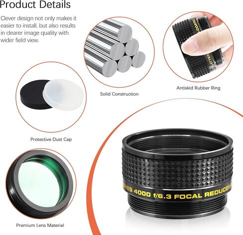 Astromania f/6.3 Reducer Corrector for C Series Telescopes - Bundle with - 2" 90-Degree Diagonal 99% in Saudi Arabia