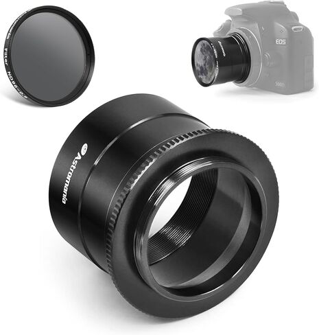 Astromania 2" Moon Telescope Eyepiece Color Filter ND96-0.9 - Bundle with - 2" T-2 Focal Camera Adapter Ⅱ in Saudi Arabia