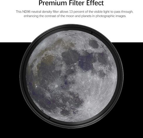 Astromania 2" Moon Telescope Eyepiece Color Filter ND96-0.9 - Bundle with - 2" T-2 Focal Camera Adapter Ⅱ in Saudi Arabia