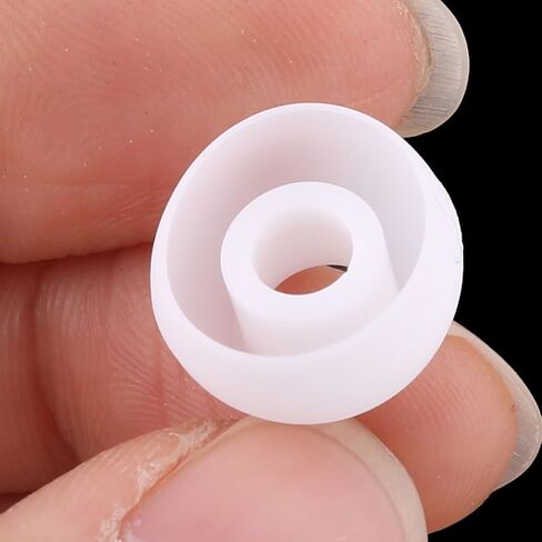 uxcell Silicone Replacement Earbud Tips, 50 Pcs 4mm Inner Hole Ear Bud Tip Noise Isolation Cap Replacement Cover for Most in Ear Earphone Headphone, White in Saudi Arabia