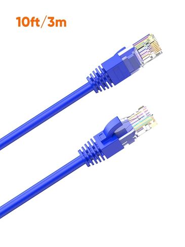 Cat 6a Ethernet Cable 10Feet, Network LAN Patch Cable, High Speed 10Gbps Internet Cord with Standard RJ45 Connector for PC, Computer Servers, Router, Modem, Smart TV, Printer, PS5 in Saudi Arabia