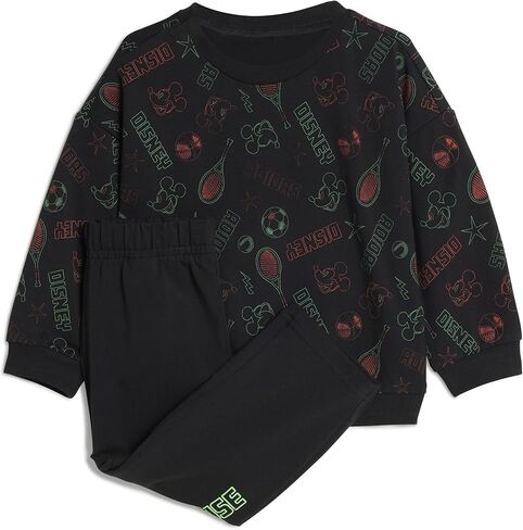 adidas Unisex-Baby Disney Mickey Mouse Joggers Set, Black/Impact Orange/Lime Burst, 12 Months in Saudi Arabia