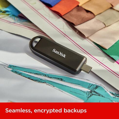 محرك أقراص فلاش SanDisk Extreme PRO سعة 256 جيجابايت مع USB-C - سرعات قراءة تصل إلى 1000 ميجابايت/ثانية وسرعات كتابة 900 ميجابايت/ثانية - لأجهزة الكمبيوتر المحمولة وأجهزة الكمبيوتر والأجهزة اللوحية - USB عالي الأداء من النوع C، أسود - SDCZ890-256G-G46 in Saudi Arabia