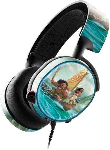 غلاف صوتي لصائق Skinit متوافق مع SteelSeries Arctis 3 - تصميم أشرعة مرخص رسميًا لأميرات ديزني موانا وماوي in Saudi Arabia