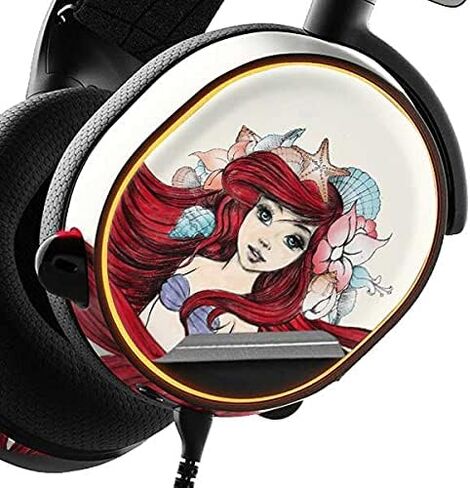 غلاف صوتي لصائق Skinit متوافق مع SteelSeries Arctis 3 - تصميم توضيحي مرخص رسميًا من Disney The Little Mermaid Ariel in Saudi Arabia