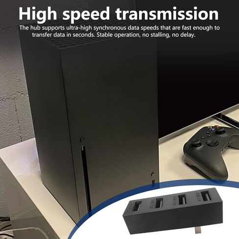 4 منافذ USB Hub 2.0 لسلسلة Xbox X/S، محول توسيع موزع USB عالي السرعة متوافق مع وحدة تحكم Xbox Series X/S in Kuwait