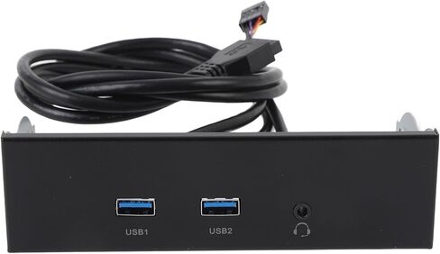 موزع USB للوحة الأمامية 5.25 بوصة، 3 منافذ (2 منفذ USB + 1 منفذ صوت عالي الدقة) محول لوحة أمامية 19 دبوس، USB 3.2 GEN1 بسرعة 5 جيجابت في الثانية، صوت 9 دبابيس، محور USB داخلي لحقيبة الكمبيوتر in Kuwait