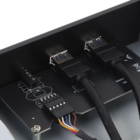 موزع USB للوحة الأمامية 5.25 بوصة، 3 منافذ (2 منفذ USB + 1 منفذ صوت عالي الدقة) محول لوحة أمامية 19 دبوس، USB 3.2 GEN1 بسرعة 5 جيجابت في الثانية، صوت 9 دبابيس، محور USB داخلي لحقيبة الكمبيوتر in Kuwait