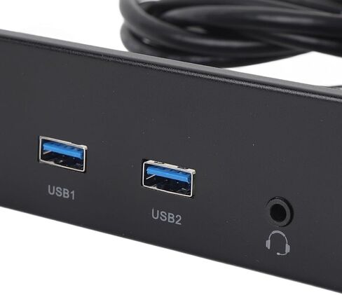 موزع USB للوحة الأمامية 5.25 بوصة، 3 منافذ (2 منفذ USB + 1 منفذ صوت عالي الدقة) محول لوحة أمامية 19 دبوس، USB 3.2 GEN1 بسرعة 5 جيجابت في الثانية، صوت 9 دبابيس، محور USB داخلي لحقيبة الكمبيوتر in Kuwait