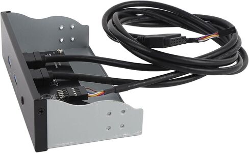 موزع USB للوحة الأمامية 5.25 بوصة، 3 منافذ (2 منفذ USB + 1 منفذ صوت عالي الدقة) محول لوحة أمامية 19 دبوس، USB 3.2 GEN1 بسرعة 5 جيجابت في الثانية، صوت 9 دبابيس، محور USB داخلي لحقيبة الكمبيوتر in Kuwait