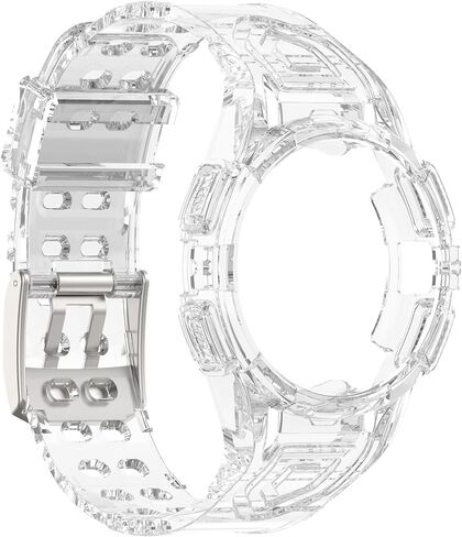 INF Watch Strap for Samsung Galaxy Watch 4/5 40mm Transparent with Bumper Case Soft Breathable Sport Adjustable Replacement Strap in Saudi Arabia