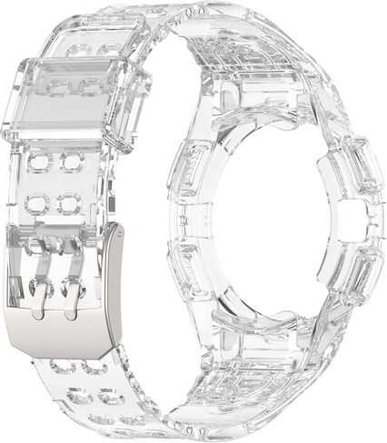 INF Watch Strap for Samsung Galaxy Watch 4/5 40mm Transparent with Bumper Case Soft Breathable Sport Adjustable Replacement Strap in Saudi Arabia