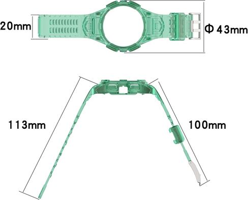 INF Watch Strap for Samsung Galaxy Watch 4/5 40mm Transparent with Bumper Case Soft Breathable Sport Adjustable Replacement Strap in Saudi Arabia