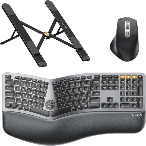 ProtoArc EKM01 Ergonomic Keyboard Mouse and CS100 Portable Laptop Stand for Desk in Saudi Arabia