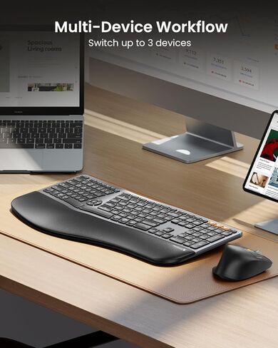 ProtoArc EKM01 Ergonomic Keyboard Mouse and CS100 Portable Laptop Stand for Desk in Saudi Arabia