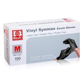 Large Disposable Vinyl Exam Gloves, 4 Mil-Thick -Latex Free Powder Free, Food Safe, Cleaning Gloves-Blue, 100 count