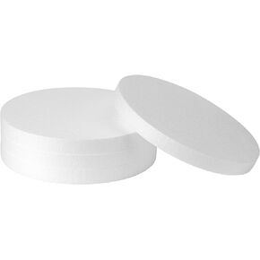 10 Inch Foam Circles for 4-Pack 1 Inch Thick, Crafts, Polystyrene Circles for DIY Crafts School Supplies Decorations(White)