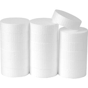 3 Inch Foam Circles for 18-Pack 1 Inch Thick, Crafts, Polystyrene Circles for DIY Crafts School Supplies Decorations(White)