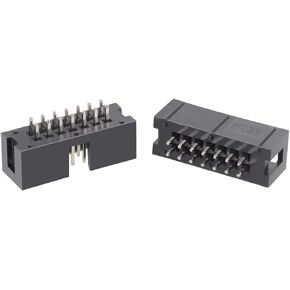 uxcell 20Pcs 2.54mm Pitch 2x7-Pin Double Row Straight Box Header Connector PCB Board Socket