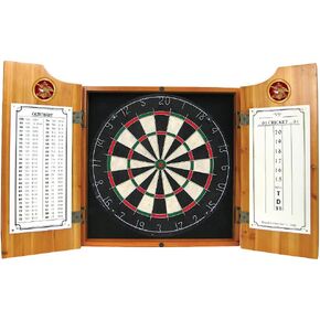 Anheuser Busch Wood Dart Cabinet Set