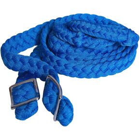 HILASON 1" X 8Ft Braided Poly Barrel Horse Racing Flat Reins