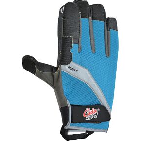 CUDA Bait Cutting Durable Velcro Secured Water Repellent Fishing Gloves with Cut Resistant Padded Palms, Thumb and Index Finger Touchscreen Control