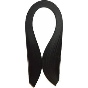 Black Quilling Strips Paper 10mm Solid Color Paper Filigee 10mm Craft Origami Strips 120pc 21inch Length Black Strips (7mm)