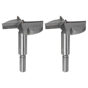 HARFINGTON 2pcs Forstner Drill Bits 40mm (1-9/16") Tungsten Carbide 2 Cutters Wood Forstner Bit Opener for Hinge Hole Drilling Woodworking