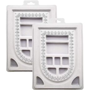 2 Pack Bead Design Board Bracelet Design Board Flocked Bead Board Necklace Beading Jewelry Organizer Tray DIY Jewelry Making Tray(8.5 Inch)