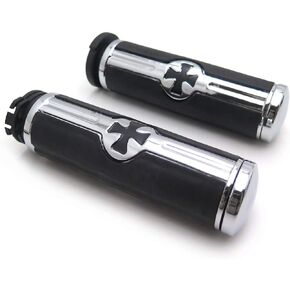 HTTMT MT291-021- Handlebar Cross grips Compatible with Harley 96-later VRSC, XL, XR, Dyna, Softail (except FLSTSE2/3, FLSTNSE, and FXSBSE) and 96-07 Touring Models