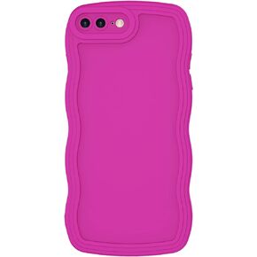 Anuck Case for iPhone 12 Pro Case Wave, Curly Frame Design for Women Girls, Cute Wavy Solid Color Aesthetic Phone Case Soft Flexible TPU Shockproof Full-Body Protective Case Cover 6.1 inch - White