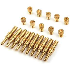 Mactoom 20Pcs Carburetor Main Jet Kit, Include 100-140 Main Jet and 32-55 Slow Pilot Jet for PWK Keihin OKO CVK PWM Type