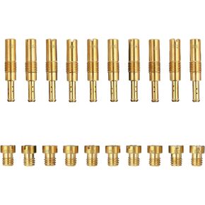 مجموعة POSEAGLE 20 قطعة من Carburator keihin Jet Kit تتضمن 10 قطع من الطائرات الرئيسية #100-#140 و10 قطع من الطائرات التجريبية البطيئة #32-#55 لنوع PWK Keihin OKO CVK PWM