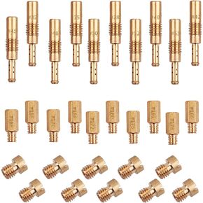 Bestmoy 30-PCS Carburetor Main Jet Kit, Includes 20 Main Jets & 10 Slow Pilot Jets for Motorcycles, Karts, ATVs - Carburetor Jet Replacement Set Compatible with PWK Keihin OKO CVK PWM