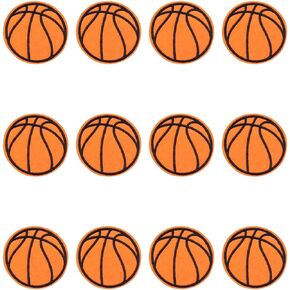 JKJF 12 قطعة كرة السلة التطريز بقع كرة السلة الحديد على بقع الكرة الرياضية خياطة على شارة زين للملابس حقيبة الظهر أحذية سترة الجينز قبعة in Kuwait