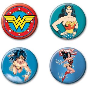 Ata-Boy DC Comics Originals Wonder Woman Assortment #2 Set of 4 1.25" Collectible Buttons…