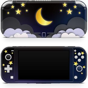 Tacky design Blue Clouds Skin Compatible with Nintendo Switch lite, Starry Blue Sky Skin Compatible with Switch Lite Vinyl 3m Stickers Moon Full wrap Cover