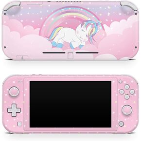 TACKY DESIGN Unicorn Decal Skin Compatible with Nintendo Switch Lite, Pink Color Skin for Nintendo Switch Lite Cover, Premium Vinyl 3M Full Wrap Decal in Kuwait