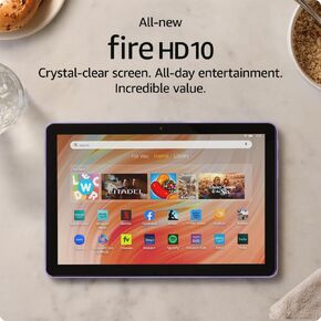 Certified Refurbished Amazon Fire HD 10 tablet, built for relaxation, 10.1" vibrant Full HD screen, octa-core processor, 3 GB RAM, latest model (2023 release), 32 GB, Lilac in Saudi Arabia