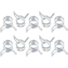 uxcell 50pcs 14mm Spring Band Type Action Fuel/Silicone Vacuum Hose Pipe Clamp Low Pressure Air Clip Clamp, Zinc Plated