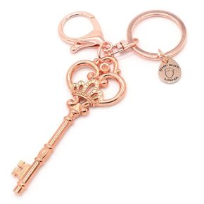 Antique Key Keychain - Large Victorian Crown Key Charm - Skeleton Key - Swivel Keyring and Clip - Retro Steam Punk Key Chain - Santa Key - Handmade by Green Acorn Kitchen