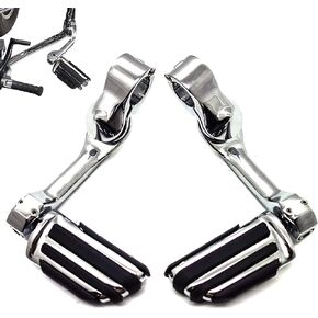Motorcycle Highway Pegs Foot Peg Compatible with Softail Sportster Electra Road Glide Road King Street Glide with 1.25" Engine Guard 1 1/4 Highway Bar