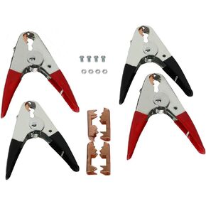 SCITOO 4 PCS Jumper Cable Clamps 1100A Heavy Duty Insulated Parrot Clips Jumper Cables Boost Clamp, Battery Charger Clamps Replacement for Car Auto Vehicle Boat Red & Black, ETL/CETL Listed
