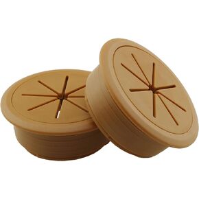 HJGarden 2PCS 50mm Flexible Wire Rubber Grommets, Desk Grommet, Cable Cord Grommet, Cable Hole Cover, for Office PC Desk Cable Cord Managing and Hiding Office PC Desktop Cable, Brown