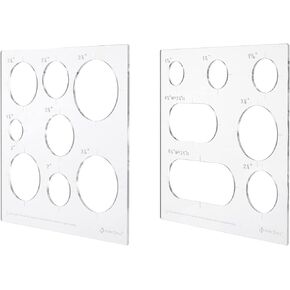 9"×3" Inches Picture-Hanging Keyhole Templates