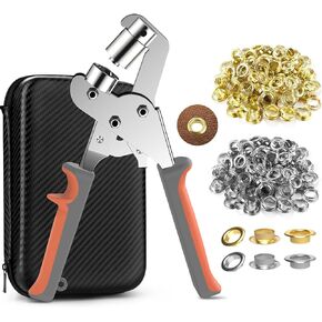 مجموعة NEU MASTER جروميت مع حقيبة، مجموعة أدوات جروميت 3/8 بوصة مع 500 قطعة من الثقوب، طقم ثقب محمول كماشة ثقب كماشة مجموعات ضغط جروميت لقماش القماش والجلود (حلقات 10 مم) in Kuwait