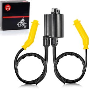Ignition Coil & Spark Plug Wire Cap Compatible with HONDA VTX 1300 VTX1300 R/T/S/C 2004-2009 VT 1300 VT1300 CT/CRA/CR/CX/CXA/CTA/CSA/CS 2010-2020 30700-MEA-671 30510-MM8-003 30510-MCC-003