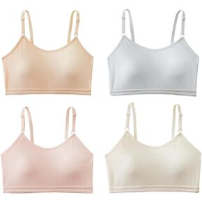 XHuaJun Big Girls Padded Training Bra Pack Training Bras for Girls Seamless Bra Design with Adjustable Straps